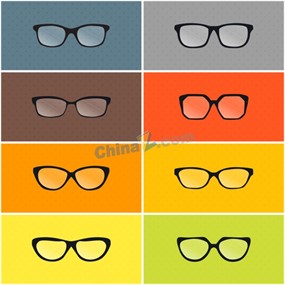 带框眼镜系列套图矢量